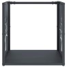 Portant de bois chauffage anthracite 40x40x40 cm 