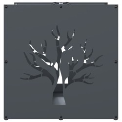 Portant de bois chauffage anthracite 40x40x40 cm 