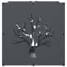 Portant de bois chauffage anthracite 40x40x40 cm 