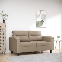 Canapé à 2 places Taupe 120 cm Tissu microfibre 