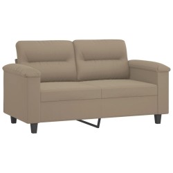 Canapé à 2 places Taupe 120 cm Tissu microfibre 