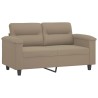 Canapé à 2 places Taupe 120 cm Tissu microfibre 