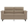 Canapé à 2 places Taupe 120 cm Tissu microfibre 