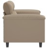 Canapé à 2 places Taupe 120 cm Tissu microfibre 