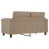 Canapé à 2 places Taupe 120 cm Tissu microfibre 
