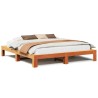 Cadre de lit sans matelas cire marron 180x200cm bois pin massif 