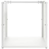Portant de bois chauffage blanc 40x40x40 cm 