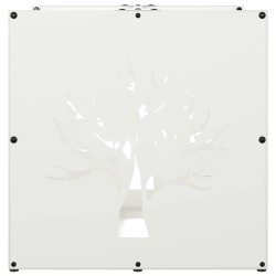 Portant de bois chauffage blanc 40x40x40 cm 