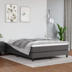 Matelas de lit à ressorts ensachés Gris 140x190x20cm Similicuir 