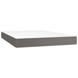 Matelas de lit à ressorts ensachés Gris 140x190x20cm Similicuir 