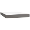 Matelas de lit à ressorts ensachés Gris 140x190x20cm Similicuir 