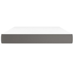Matelas de lit à ressorts ensachés Gris 140x190x20cm Similicuir 