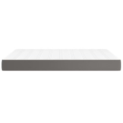 Matelas de lit à ressorts ensachés Gris 140x190x20cm Similicuir 