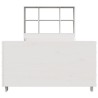Lit bibliothèque sans matelas blanc 90x190 cm bois massif 