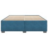 Cadre de lit sans matelas bleu 180x200 cm velours 