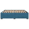 Cadre de lit sans matelas bleu 180x200 cm velours 