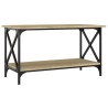 Table basse Chêne sonoma 80x45x45 cm Bois d'ingénierie et fer 