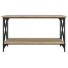 Table basse Chêne sonoma 80x45x45 cm Bois d'ingénierie et fer 