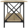 Table basse Chêne sonoma 80x45x45 cm Bois d'ingénierie et fer 