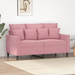 Canapé à 2 places Rose 120 cm Velours 