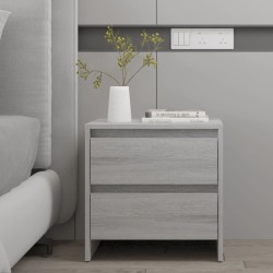 Table de chevet sonoma gris 45x34,5x44,5 cm bois d’ingénierie 