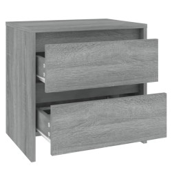 Table de chevet sonoma gris 45x34,5x44,5 cm bois d’ingénierie 