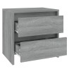 Table de chevet sonoma gris 45x34,5x44,5 cm bois d’ingénierie 