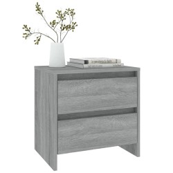 Table de chevet sonoma gris 45x34,5x44,5 cm bois d’ingénierie 