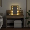 Coiffeuse avec LED chêne sonoma 100x40x130 cm 
