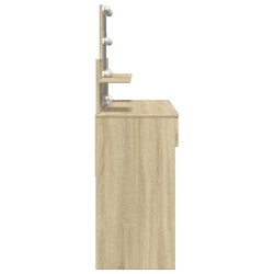 Coiffeuse avec LED chêne sonoma 100x40x130 cm 
