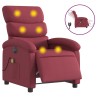 Fauteuil de massage inclinable électrique Rouge bordeaux Tissu 