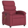 Fauteuil de massage inclinable électrique Rouge bordeaux Tissu 
