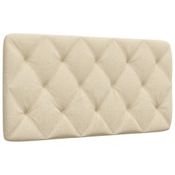 Coussin de tête de lit crème 100 cm tissu 