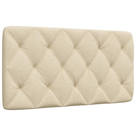 Coussin de tête de lit crème 100 cm tissu 