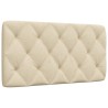 Coussin de tête de lit crème 100 cm tissu 