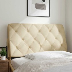 Coussin de tête de lit crème 100 cm tissu 