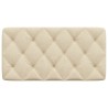 Coussin de tête de lit crème 100 cm tissu 