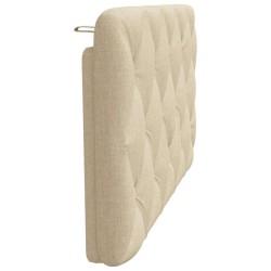 Coussin de tête de lit crème 100 cm tissu 