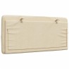 Coussin de tête de lit crème 100 cm tissu 