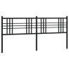 Tête de lit métal noir 193 cm 