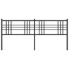 Tête de lit métal noir 193 cm 