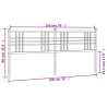 Tête de lit métal noir 193 cm 