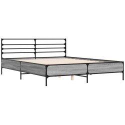 Cadre de lit sans matelas sonoma gris 160x200 cm 
