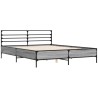Cadre de lit sans matelas sonoma gris 160x200 cm 