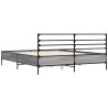 Cadre de lit sans matelas sonoma gris 160x200 cm 