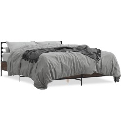 Cadre de lit sans matelas chêne marron 160x200 cm 