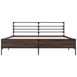 Cadre de lit sans matelas chêne marron 160x200 cm 