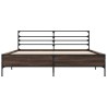 Cadre de lit sans matelas chêne marron 160x200 cm 