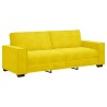Canapé à 3 places Jaune 180 cm Velours 