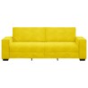 Canapé à 3 places Jaune 180 cm Velours 